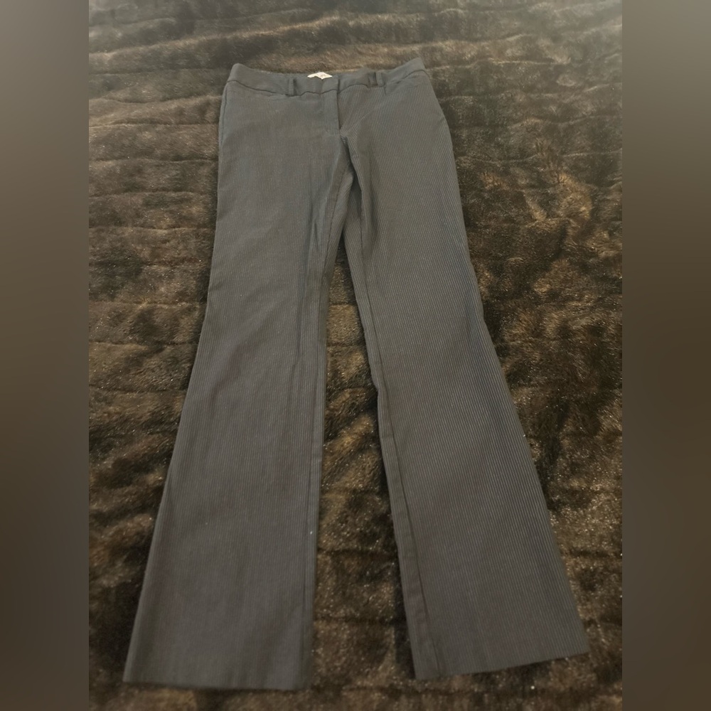 No Boundaries Black Pinstripe Pants Juniors Size 7 Straight Leg Trousers